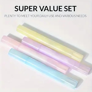 4 Pcs Nail Polish Corrector Remover Pen, Nails Edge Cleaning Pen with Cotton Tip, Nail Art Correction Set, with 3 Cotton Tip Refills, For Easy and Perfect Manicure