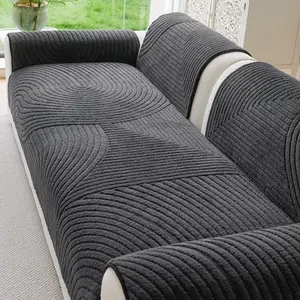 Waterproof Plush Sofa Cover Protector, Soft Sofa Protector, Pet-Friendly Modern Design, Living Room & Bedroom Decor, Non-Slip Fabric Material