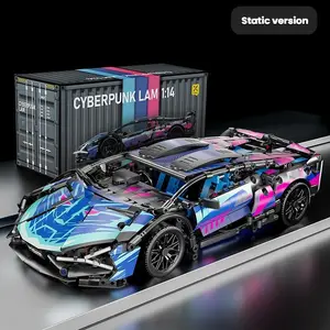 A1 66612 Green sports car 516g version sports car building block toy model