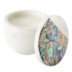 Anaya Mother of Pearl Eucalyptus Rainbow/Large Candle