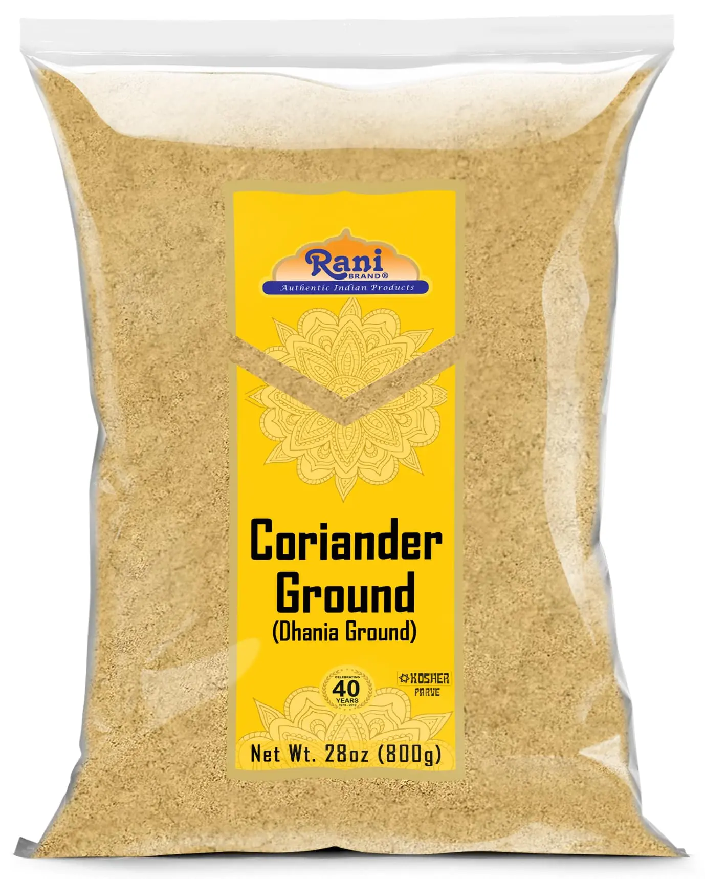 Rani Coriander Ground Powder (Indian Dhania) 28oz (1.75lbs) 800g ~ All Natural, Salt-Free | Vegan | Gluten Friendly | NON-GMO | Kosher