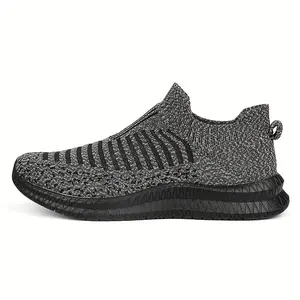 Men's Knitted Breathable Lightweight Slip-on Casual Shoes, Suitable for Travel Jogging, Suitable for Halloween
