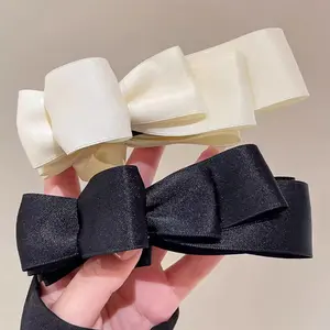 Elegant Satin Bow Banana Clips – 2-Piece Premium Hair Accessories Set for Effortless Sophisticated Style