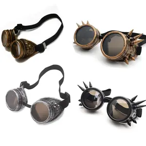 Steampunk Goggles Vintage Spiked Cosplay Goggles, Retro Gothic Punk Steampunk Glasses for Costume Party Cosplay Props