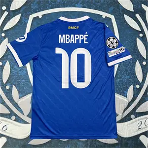 25 26 Away Blue number 10 Short sleeve Soccer jersey