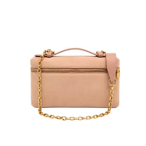 Loro Piana L19 Nude Suede Crossbody