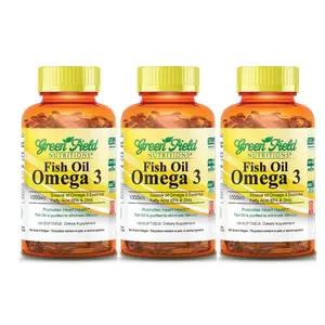 Sales - Greenfield Nutritions - Halal Fish Oil 1000mg, 120 Softgels, Omega 3 300mg , Halal Vitamins Made from Halal Gelatin