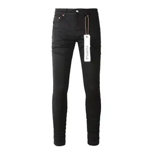 Purple Jeans American High Street Black Pleated Basic Model 2025 New Fashion Trend High Quality Jeans Pants Streetwear Denim Man Menswear Trouser