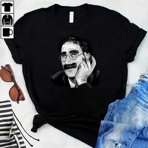 Groucho Marx Portrait Illustration By Burro T-Shirt