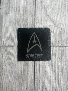 StarTrek Laser Engraved Slate Coasters