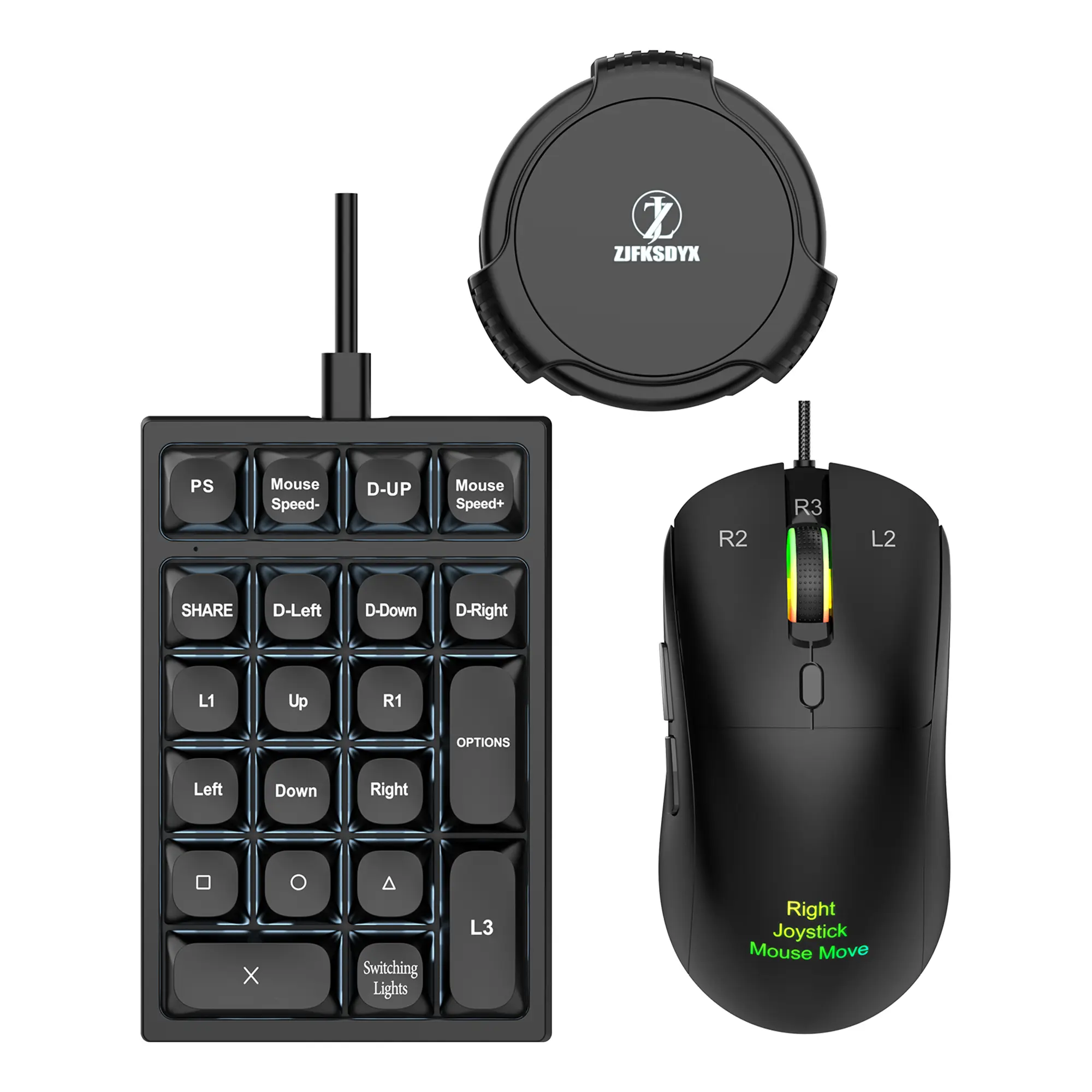 ZJFKSDYX Keyboard & Mouse for PS4 – Professional Adapter,21-Key ZJFKSDYX Keyboard & Mouse for PS4 – Professional Adapter,21-Key