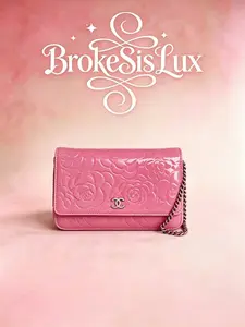 Pre-owned CHANEL WOC Bag Featuring Iconic Camellia Embossed Pattern & CC Logo