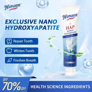 Hotluck Fluoride-Free Hydroxyapatite Toothpaste – Whitens, Fights Plaque, Prevents Cavities, and Strengthens Teeth for All Ages