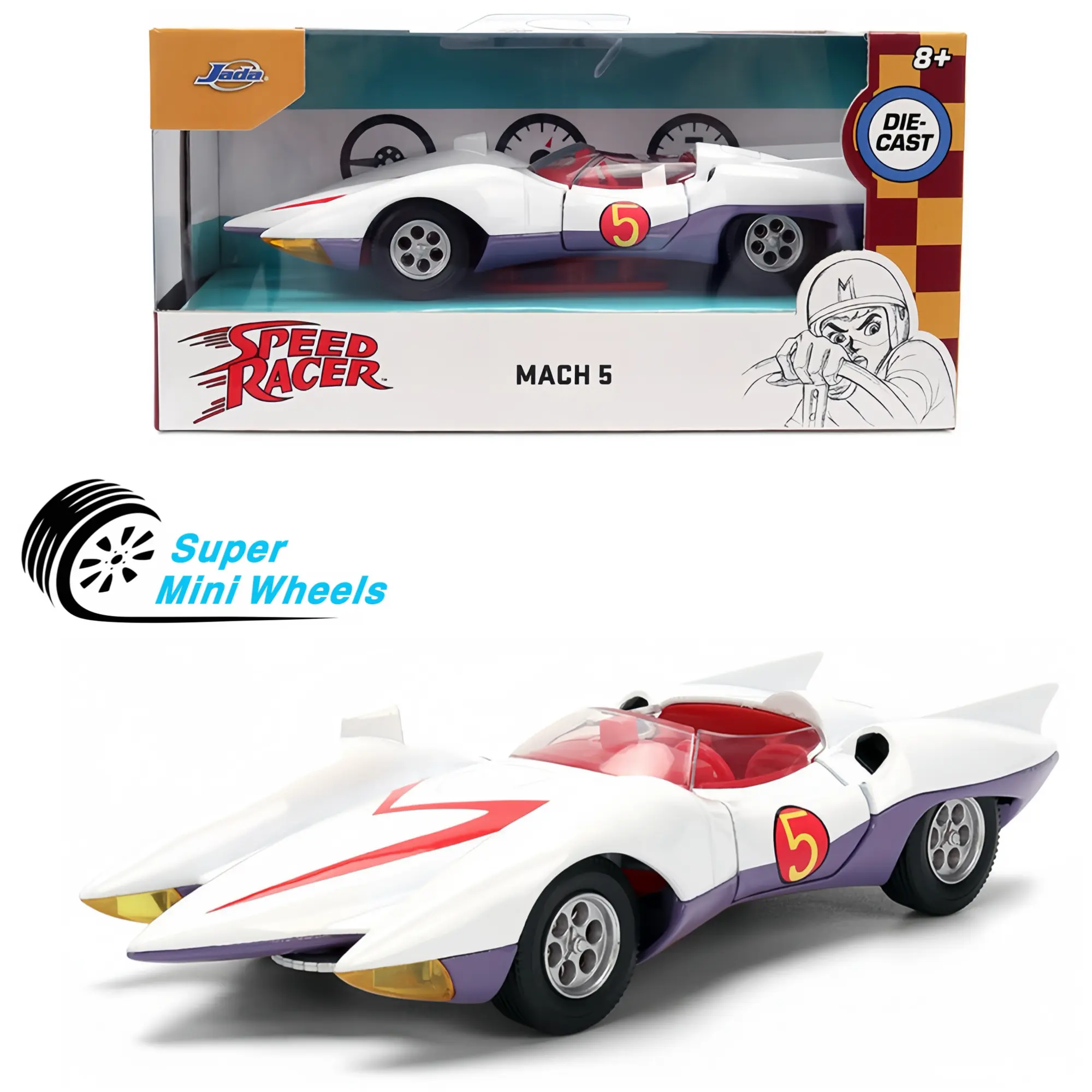 Jada 1:32 Speed Racer Mach 5 – White #35882 Jada 1:32 Speed Racer Mach 5 – White #35882