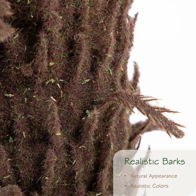 Bellacat UV-Resistant Faux Sago Palm Tree with Lifelike Bark & Realistic Leaves for Home Office Patio Decor, Sturdy Pots, Fade-Resistant Artificial Cycad Plants