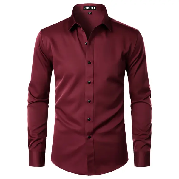ZEROYAA Men's Long Sleeve Dress Shirt Modern Slim Fit Wrinkle-Free Casual Business Button Up Shirts Elegant Smooth Satin Finish - TikTok Shop ZEROYAA Men's Long Sleeve Dress Shirt Modern Slim Fit Wrinkle-Free Casual Business Button Up Shirts Elegant Smooth Satin Finish - TikTok Shop