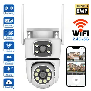 Outdoor security camera featuring 2.4GHz Wi-Fi, color night vision, motion detection, two-way audio, motion alerts, and app control; suitable for monitoring the elderly, children, and pets, or for use in living rooms, bedrooms, and offices.