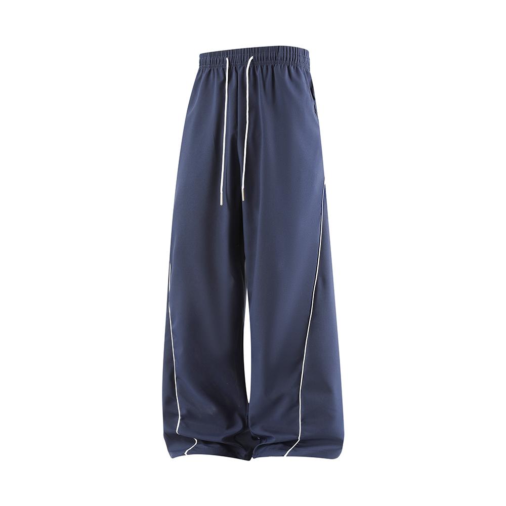 Men’s striped casual long pants for spring and autumn, featuring a loose straight-leg fit, suitable for jogging, hiking, climbing, fitness, and other outdoor activities.