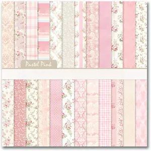 24 Pack  Floral Double-Sided Paper, 12-inches   Scrapbook Specialty Craft Paper Folded Flat for DIY Background Card Art Craft Making Scrapbook Photo Album Decor