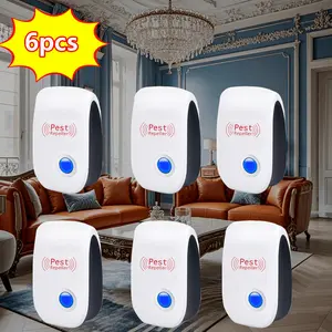 Local Warehouse Ultrasonic Indoor Insect Repellent - 4/6/8pcs pack for fleas, insects, mosquitoes, rats, lizards, spiders, ants, cockroaches, etc., non-toxic insect repellent, safe for both humans and pets, suitable for pest control in homes, offices and