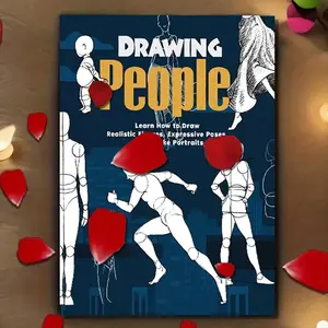 Quick Sketching Drawing Book Realistic Portraits, Lightweight Portable, Start Sketching Anytime, No Base Required, Fast Learning (pencils Not Included)