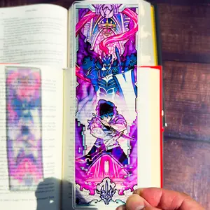 Solo Leveling Stained Glass Bookmarks (Suncatcher Transparent Bookmark with Stained Glass Art, Perfect Book Manhwa Reader Gift, Comic Graphic Novel Reader Gift)