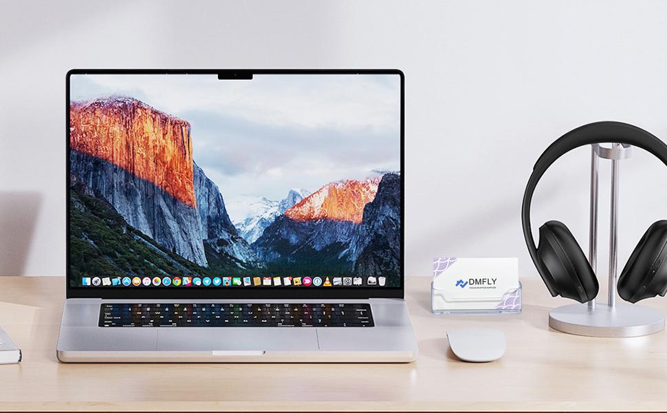 2 Pack Clear Business Card Holder for Desk, Plastic Business Card Display Desktop Acrylic Business Card Stand for Office, Exhibition Booth