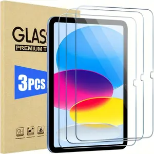 3-piece Tablet screen protector set, suitable for iPad A16 2025/11th generation (2023) & 10th generation (2021), high-definition tempered glass protection, iPad Tablet Accessories