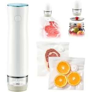 2-in-1 Vacuum Sealer for ,Portable Vacuum Sealer Machine with 20  Vacuum Bags+ 4 Mason Jars ,Rechargeable  Vacuum Sealing fo Preserve 5X Freshness with Easy Operation