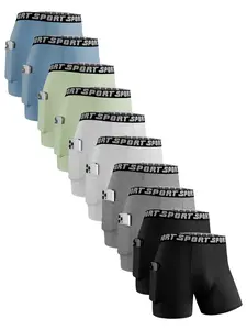 10 pcs long men's solid color underwear, Sport Briefs, Workout Gym Underwear, Soft, comfortable, lightweight, Suitable for Four Seasons sports, quick drying breathable elastic waistband sports pants, daily casual wear, suitable for fitness boxing