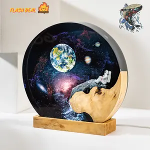 Interstellar Resin Model - Custom Handmade Space Galaxy Sculpture, Epoxy Resin Collectible, Unique Birthday & Christmas Gift