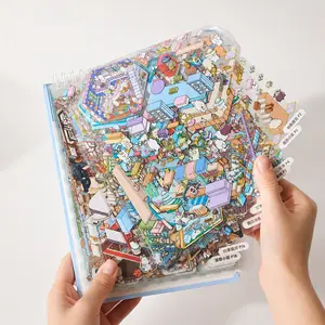 49-Piece Miniature Town Scene Adhesive Sticker Book Set, DIY Scrapbooking Decoration Kit, Paper Journaling Craft Supplies, Birthday Gift for Scrapbook & Diary Enthusiasts, Adhesive Stickers tiktokshopspringglowup, Sticker Packs, Decal Sticker scrapbooking