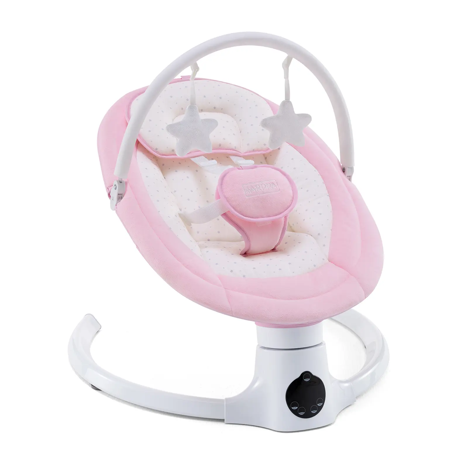 [backtoschool ]HARPPA Weddell Lite Electric Baby Swing, Compact Newborn Bouncer & Rocking Chair with Music Speaker, Secure Harness, 5 Adjustable Speeds, Foldable Base, Breathable Pad, Baby Items, Newborn Baby