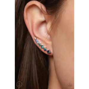 STARLIGHT Show ♥ Blue Rhinestone Ear Crawlers ♥ Paparazzi Accessories