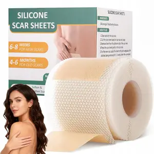 Silicone Scar Sheets 1.6" x 60" Roll – Medical Grade Silicone Scar Tape, Reusable Scar Removal Strips for Surgical, C-Section, Keloid, Acne, Burn & Stretch Marks, Cuttable Scar Care for Face & Body