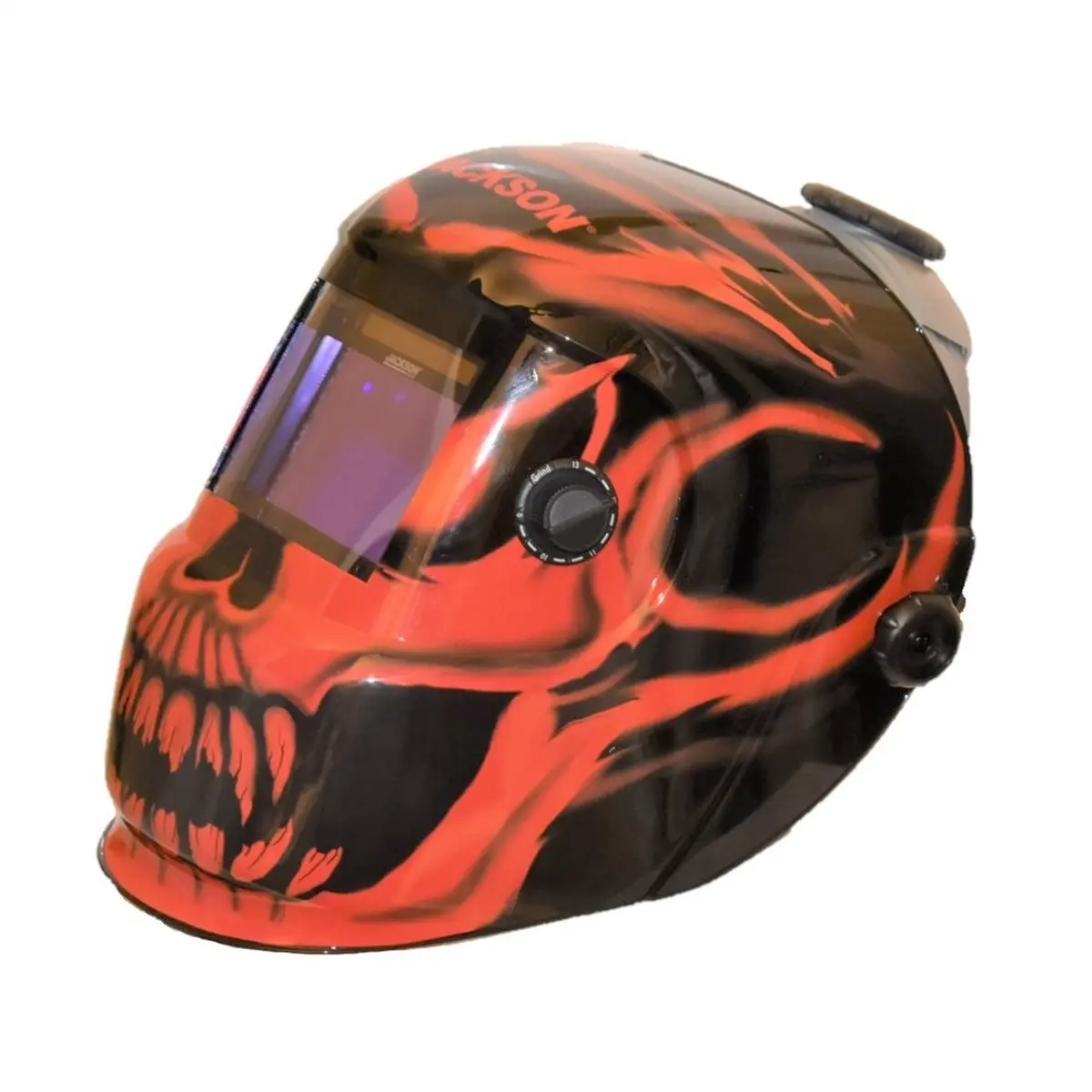 Jackson Safety JCK47105 Bead Demon Variable Welding Helmet, 3.94" x 2.36" View Area, Adjustable Fit, External Control, Battery-Powered