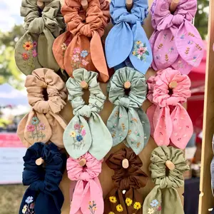 Embroidered Scrunchie Embroidered Scrunchie