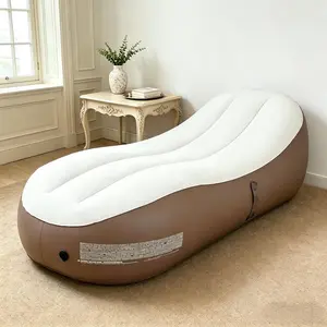 Comfy Ergonomic Inflatable Sofa for Adults with Headrest Portable Blow Up Chair for Outdoor Max Weight Capacity 330 lbs Leisure Lounging