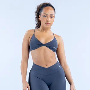 Dfyne Vision Twist Front Sports Bra A Bra Refreshing Yoga Bra Soft Support for Summer Workout Outfits