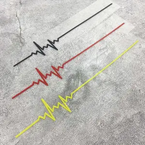 Heartbeat Track Design Car Sticker, Multipurpose Car Decal, Creative Waterproof Vinyl Decals for Car Windows, Bumpers, Motorbike Fuel Tanks, Side Panels, Perfect for Use As Vehicle Decoration