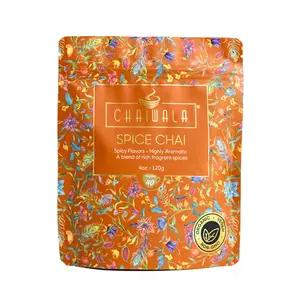 Chaiwala Organic Spice Chai - 4oz 120g - Aromatic Spices Ginger Cinnamon Cloves - 80 Servings - Boost Digestion & Immune Health - Zero Calories