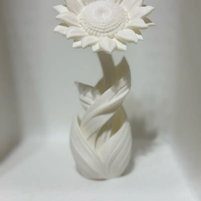 3D Printed Flower Statue, Decorative Indoor Desktop Ornament for Home Office