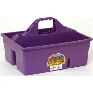 212 MAIN DT6 Plastic Dura Tote Box, Purple, Polyethylene Tool Storage Container with Extra Thick Construction