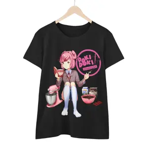 Doki Doki Literature Club Graphic T-Shirt - Vintage Graphic Tee – Unisex S-3XL – Menswear & Womenswear – Streetwear Tops – Casual Cotton Crewneck Shortsleeve T-shirt