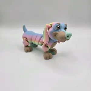 3D Printed Articulating Dog - High-Quality PLA, Perfect for Collectors & Stress Toys, Unique Design for Decor & Gifts