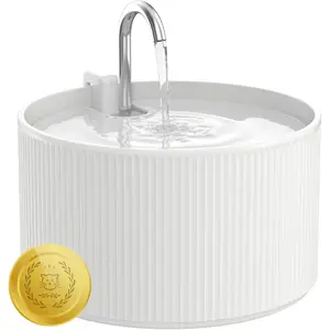 74oz/2.2L Ceramic  Water Fountain, Automatic Pet Drinking Fountain for Indoor Cats & Small Dogs,  Water Dispenser with Ultra-Quiet Pump, Easy Maintenance