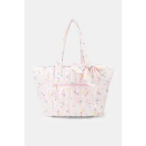 Candy Heart Stripe Quilted Tote