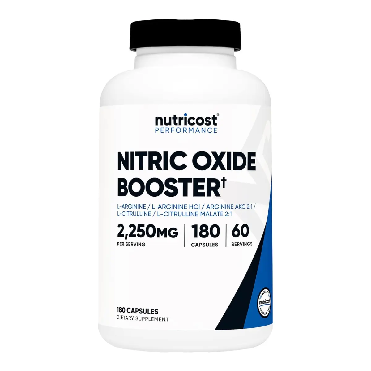 Nutricost Nitric Oxide Booster 2250mg, 180 Capsules - 750mg Per Casule, 60 Servings - Gluten Free and Non-GMO