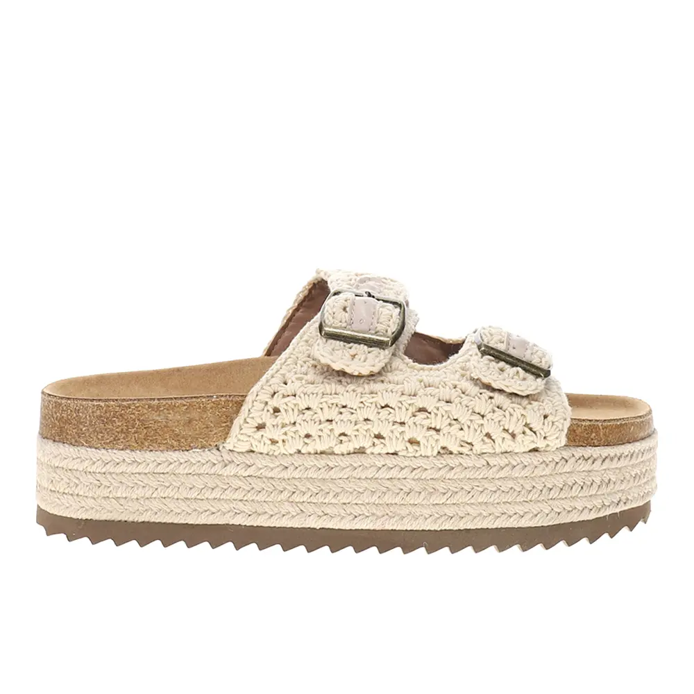 Corkys Womens No Filter Espadrille Platform Casual Sandals Casual Mid Heel 2-3" - Beige