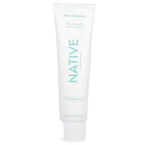 Native Whitening Fluoride Free Toothpaste, Wild Mint & Peppermint Oil, 4.1 oz (116 g)